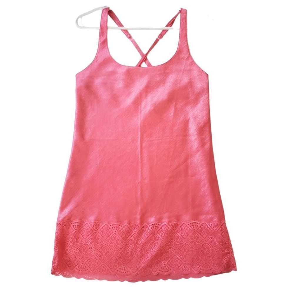 Vintage 90s Victoria's Secret Silky Pink Slip Dress Nighty